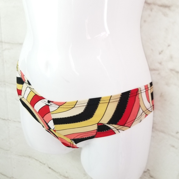 Sexy S Black Red Tan Coral 2 Piece Thong Bikini - Picture 5 of 12